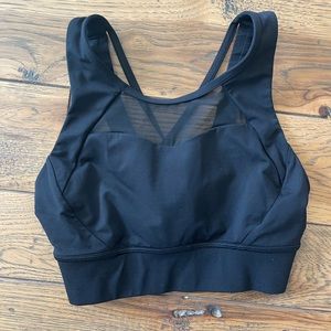 Black Lululemon Mesh Sports Bra Size 6